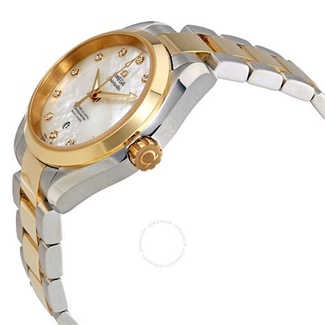 omega mother of pearl watch|omega seamaster ladies price.